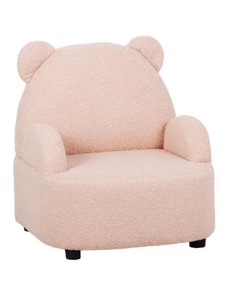 AIYAPLAY Kids Armchair, Bear Shaped Toddler Chair for Bedroom Playroom Living Room, Aged 18 Months to 3 Years - Pink