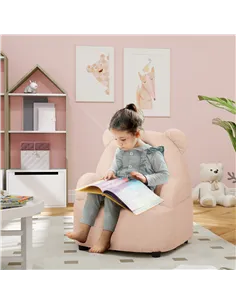 AIYAPLAY Kids Armchair, Bear Shaped Toddler Chair for Bedroom Playroom Living Room, Aged 18 Months to 3 Years - Pink 2