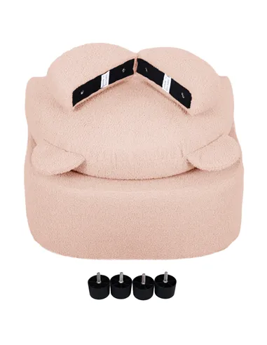 AIYAPLAY Kids Armchair, Bear Shaped Toddler Chair for Bedroom Playroom Living Room, Aged 18 Months to 3 Years - Pink