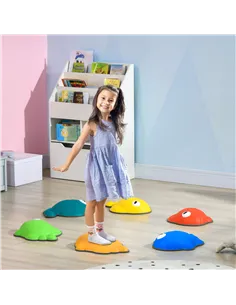 AIYAPLAY 6 Pcs Balance Stepping Stones Kids for Sensory with Non-slip Edge, Stackable Outdoor Indoor Obstacle Course 2