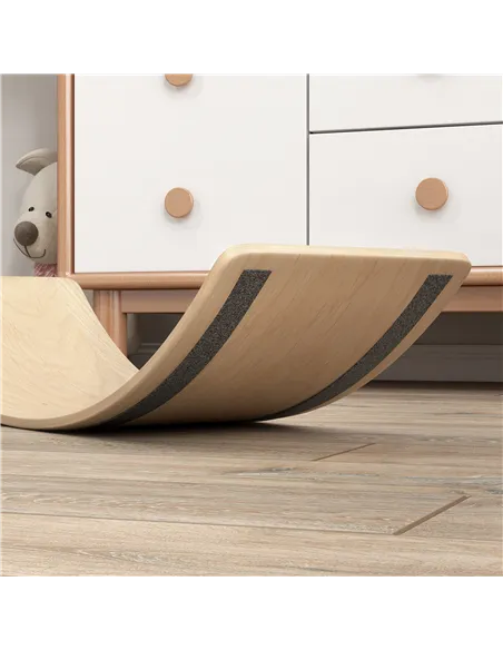 AIYAPLAY Wooden Balance Board for Children 3-8 Years Old, Natural Tone
