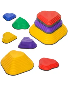 AIYAPLAY 6-Piece Heart-Shaped Kids Balance Stepping Stones and Motor Skills, Multicoloured