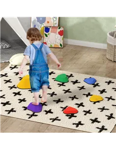 AIYAPLAY 6-Piece Heart-Shaped Kids Balance Stepping Stones and Motor Skills, Multicoloured 2