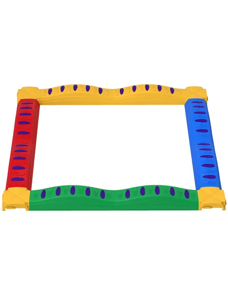 AIYAPLAY 12-Piece Kids Balance Beam Stepping Stones, with Non-Slip Foot Pads, Multicoloured