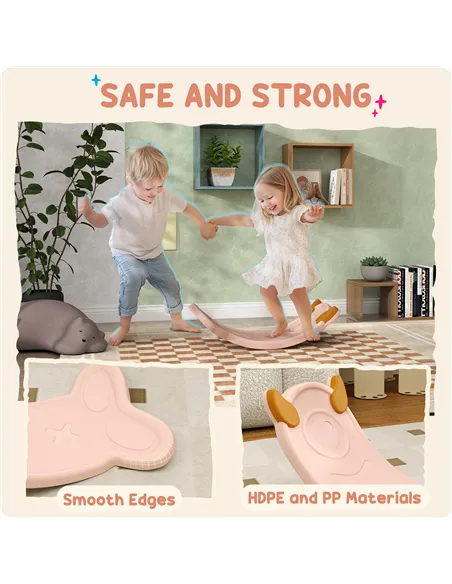 AIYAPLAY Balance Board for Kids Balance Training & Sensory Play, Pink