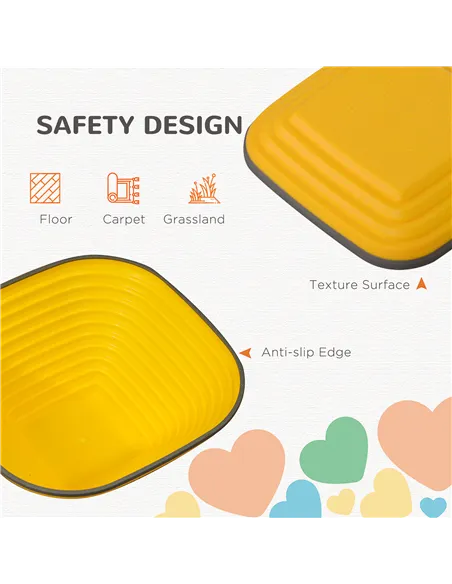 AIYAPLAY Balance Stepping Stones for Kids, 11-Piece Non-Slip Stackable River Stones, Obstacle Courses for Balance and Motor Skil