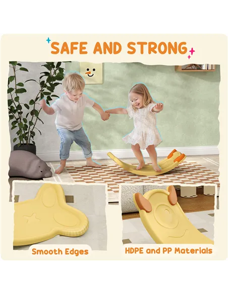 AIYAPLAY Balance Board for Kids Balance Training & Sensory Play, Yellow