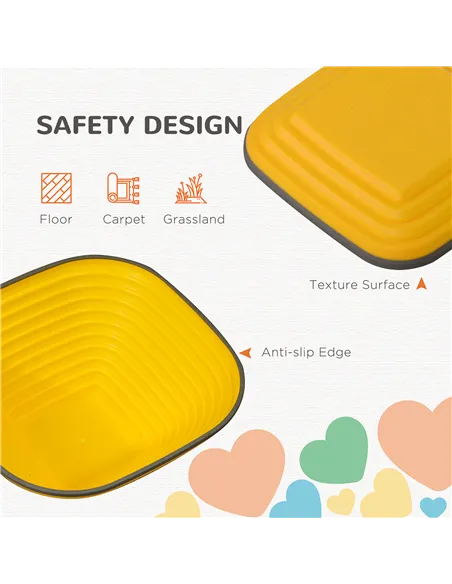 AIYAPLAY Balance Stepping Stones for Kids, 6-Piece Non-Slip Stackable River Stones, Obstacle Courses for Balance and Motor Skill