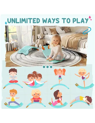 AIYAPLAY Balance Board for Kids Balance Training & Sensory Play, Light Blue