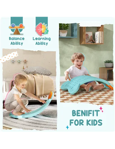 AIYAPLAY Balance Board for Kids Balance Training & Sensory Play, Light Blue