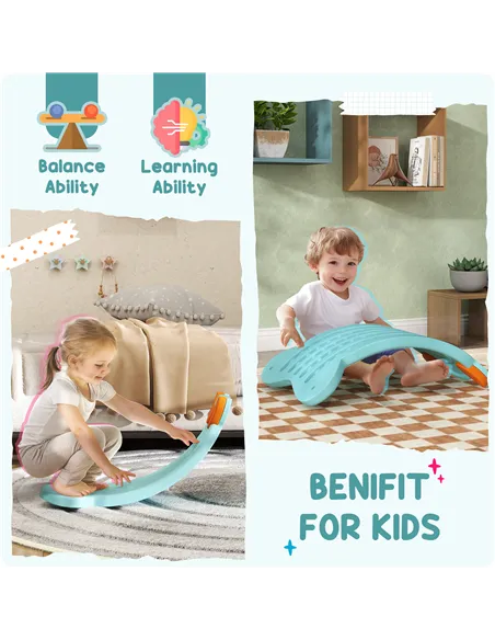 AIYAPLAY Balance Board for Kids Balance Training & Sensory Play, Light Blue