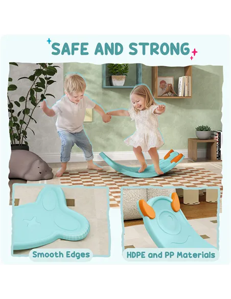 AIYAPLAY Balance Board for Kids Balance Training & Sensory Play, Light Blue