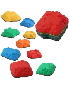 AIYAPLAY Balance Stepping Stones for Kids with Non-Slip Bottom, Indoor Outdoor Obstacle Course for Ages 3-8 Years, Multicoloured
