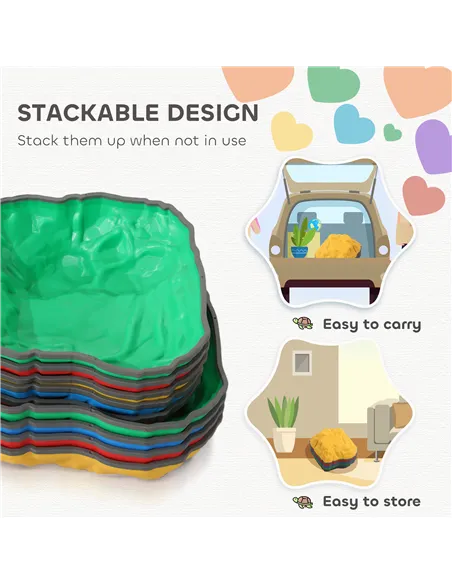 AIYAPLAY Balance Stepping Stones for Kids with Non-Slip Bottom, Indoor Outdoor Obstacle Course for Ages 3-8 Years, Multicoloured