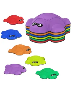 AIYAPLAY 6-Piece Balance Stepping Stones with Non-Slip Edge, Indoor Outdoor Obstacle Courses for Ages 3-8 Years, Multicoloured