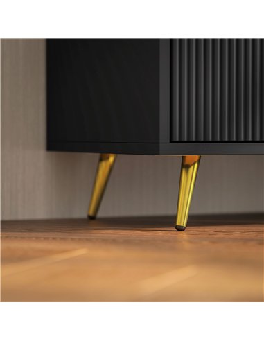 HOMCOM Modern TV Stand Cabinet for TVs up to 55", TV Unit with 2 Open Shelves and 2 Cabinets, Entertainment Centre with Cable Ma