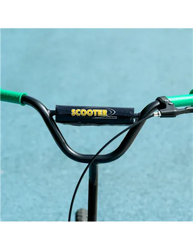 AIYAPLAY Kids Scooter with Adjustable Handlebar, Children's Kick Scooter with Non-slip Footplate, Rear Brake, Kickstand, Green