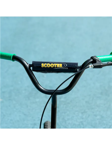 AIYAPLAY Kids Scooter with Adjustable Handlebar, Children's Kick Scooter with Non-slip Footplate, Rear Brake, Kickstand, Green