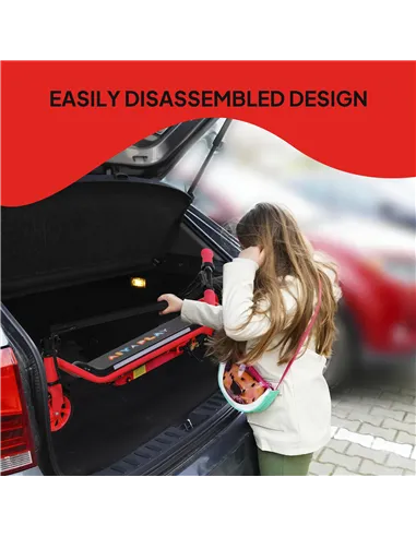 AIYAPLAY Electric Scooter for Kids Aged 6-14 Years, with Colourful Lights, Red