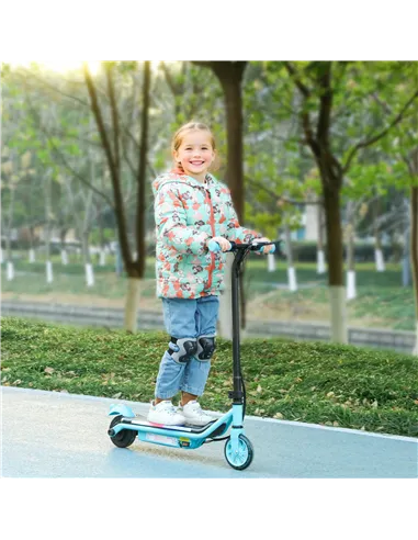 AIYAPLAY Electric Scooter for Kids Aged 6-14 Years, with Colourful Lights, Blue