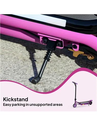 AIYAPLAY Electric Scooter for Kids Aged 6-14 Years, with Colourful Lights, Purple