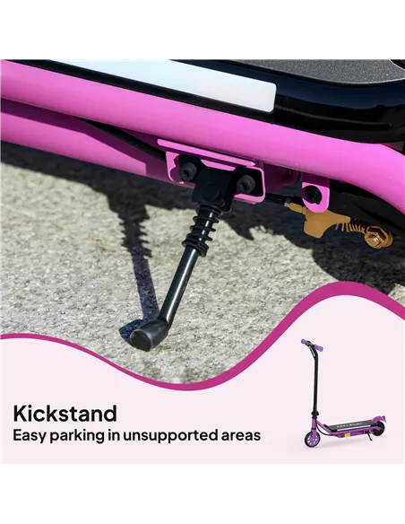 AIYAPLAY Electric Scooter for Kids Aged 6-14 Years, with Colourful Lights, Purple