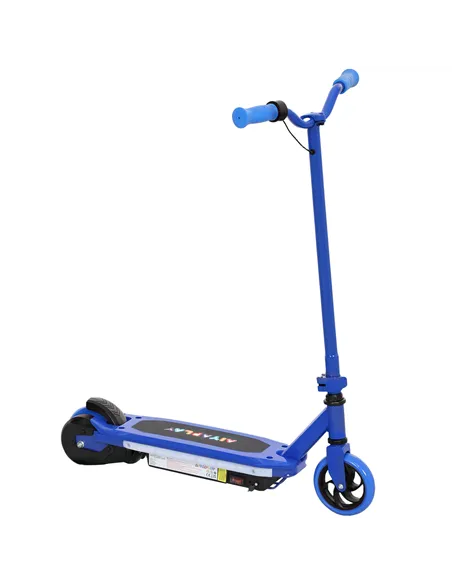 AIYAPLAY Electric Scooter for Kids 6-14 Years, with Colourful Lights, Blue