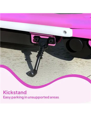 AIYAPLAY Electric Scooter for Kids 6-14 Years, with Colourful Lights, Purple