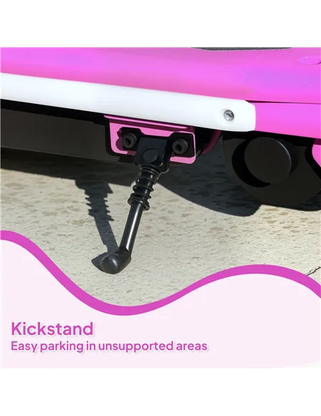 AIYAPLAY Electric Scooter for Kids 6-14 Years, with Colourful Lights, Purple