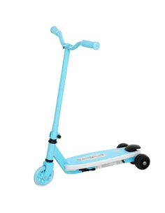 AIYAPLAY Electric Scooter for Kids Aged 4-7 Years, with Flashing LED Lights, Rear Auxiliary Wheels, Blue