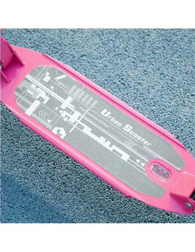 AIYAPLAY Kids Scooter with Four-Level Adjustable Handlebar, Dual Brake System, 200mm Wheels, ABEC-7 Bearings, Pink