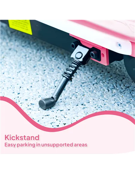 AIYAPLAY Electric Scooter for Kids 6-14 Years, with Colourful Lights, Pink
