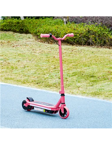 AIYAPLAY Electric Scooter for Kids 6-14 Years, with Colourful Lights, Pink