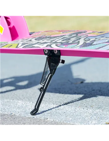 AIYAPLAY Foldable Kids Scooter with Adjustable Handlebar, 200mm Big Wheel, Rear Fender Brake, for Ages 6-12 Years, Pink