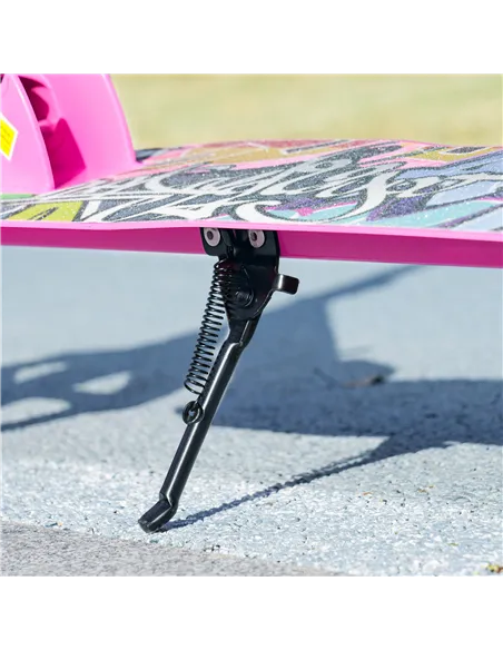 AIYAPLAY Foldable Kids Scooter with Adjustable Handlebar, 200mm Big Wheel, Rear Fender Brake, for Ages 6-12 Years, Pink