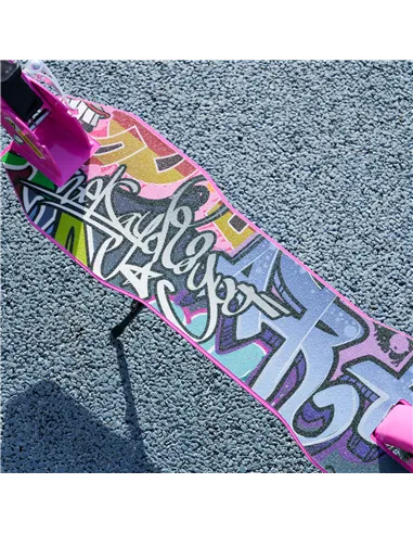 AIYAPLAY Foldable Kids Scooter with Adjustable Handlebar, 200mm Big Wheel, Rear Fender Brake, for Ages 6-12 Years, Pink