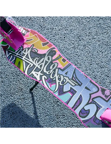 AIYAPLAY Foldable Kids Scooter with Adjustable Handlebar, 200mm Big Wheel, Rear Fender Brake, for Ages 6-12 Years, Pink