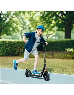 AIYAPLAY Kids Scooter with Four-Level Adjustable Handlebar, Dual Brake System, 200mm Wheels, ABEC-7 Bearings, Black 2