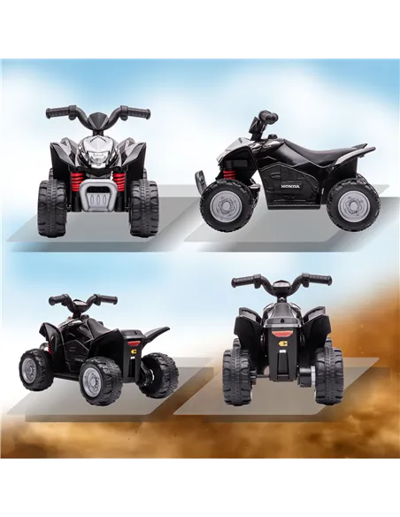 AIYAPLAY Honda Licensed Kids Electric Quad Bike, 6V ATV Ride On for Ages 1.5-3 Years, Black