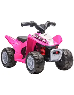 AIYAPLAY Honda Licensed Kids Electric Quad Bike, 6V ATV Ride On for Ages 1.5-3 Years, Pink