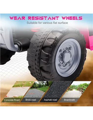 AIYAPLAY Honda Licensed Kids Electric Quad Bike, 6V ATV Ride On for Ages 1.5-3 Years, Pink