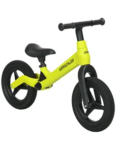 AIYAPLAY Balance Bike with Adjustable Seat and Handlebar, PU Wheels, No Pedal, for Ages 30-60 Months - Green
