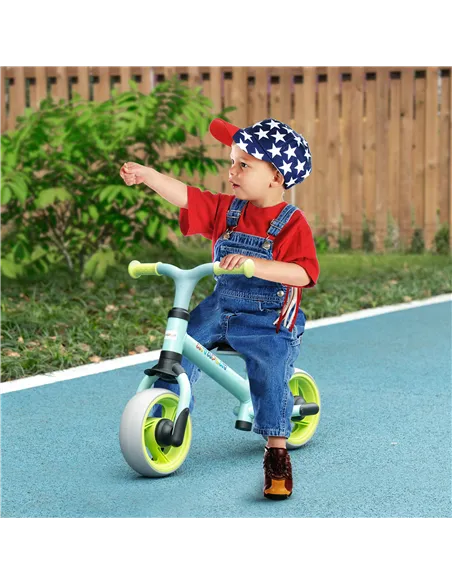 AIYAPLAY 8" Balance Bike, Lightweight Training Bike for Children, with Adjustable Seat, EVA Wheels, Easy installation - Green