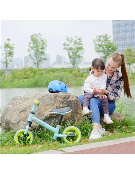 AIYAPLAY 8" Balance Bike, Lightweight Training Bike for Children, with Adjustable Seat, EVA Wheels, Easy installation - Green