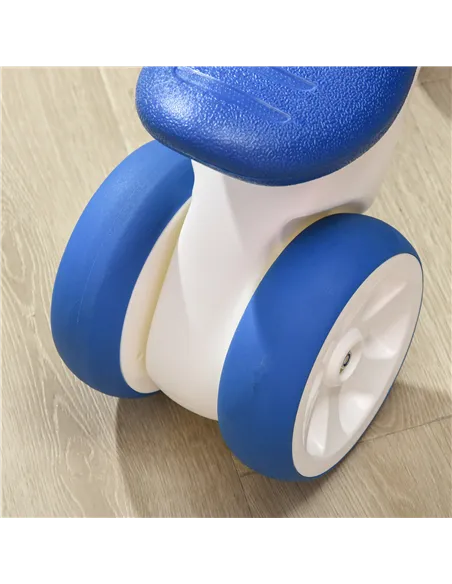 AIYAPLAY Balance Bike for Ages 18-36 Months, with Anti-Slip Handlebars, Four Wheels, No Pedal - Blue