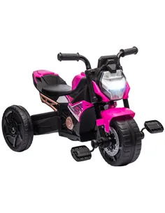 AIYAPLAY Motorcycle Design, 3 in 1 Toddler Trike, Sliding Car, Balance Bike with Headlight, Music, Horn, Pink