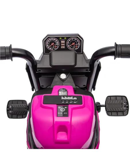 AIYAPLAY Motorcycle Design, 3 in 1 Toddler Trike, Sliding Car, Balance Bike with Headlight, Music, Horn, Pink