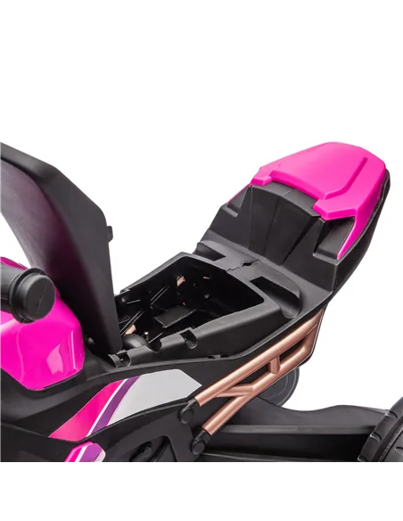 AIYAPLAY Motorcycle Design, 3 in 1 Toddler Trike, Sliding Car, Balance Bike with Headlight, Music, Horn, Pink