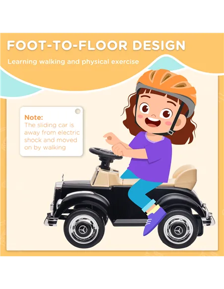 AIYAPLAY Foot to Floor Ride on Sliding Car Mercedes-Benz 300S Licensed for 18-48 months
