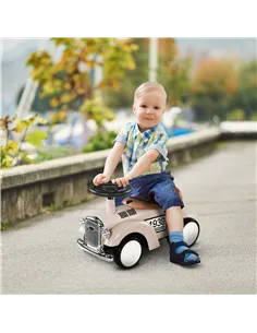 AIYAPLAY Foot to Floor Slider for Toddlers with Under-Seat Storage, Ride on Sliding Car with Horn, for Ages 12-36 Months - Cream 2